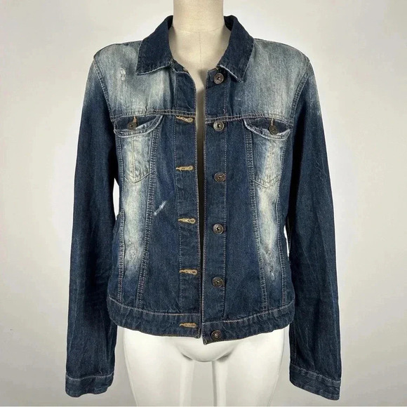 ❤️ Liquid X denim women jacket L - Picture 2 of 11